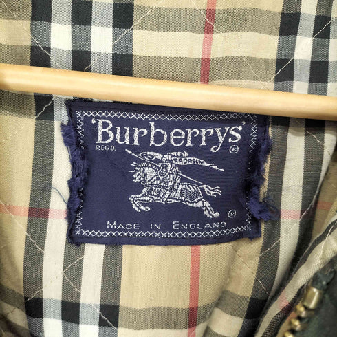 バーバリーズ BURBERRYS 80S イングランド製 裏地ノヴァチェック オイルドフードジャケット メンズ